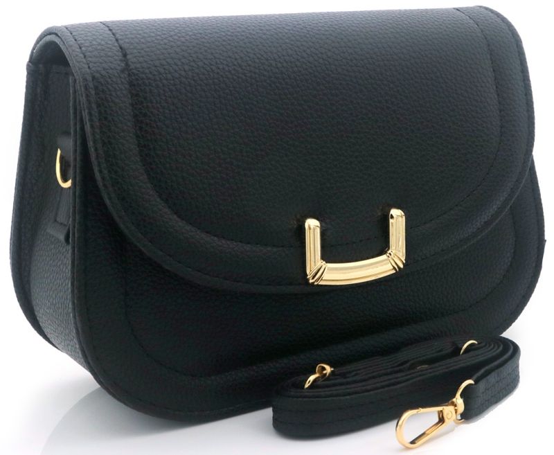 Mini sac à main en cuir noir PU