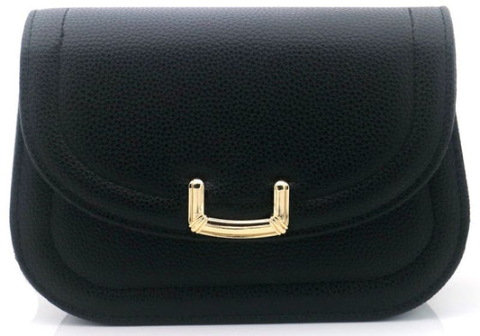 Mini sac à main en cuir noir PU