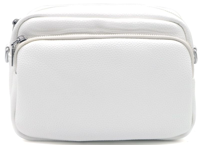 Mini sac à main blanc en cuir