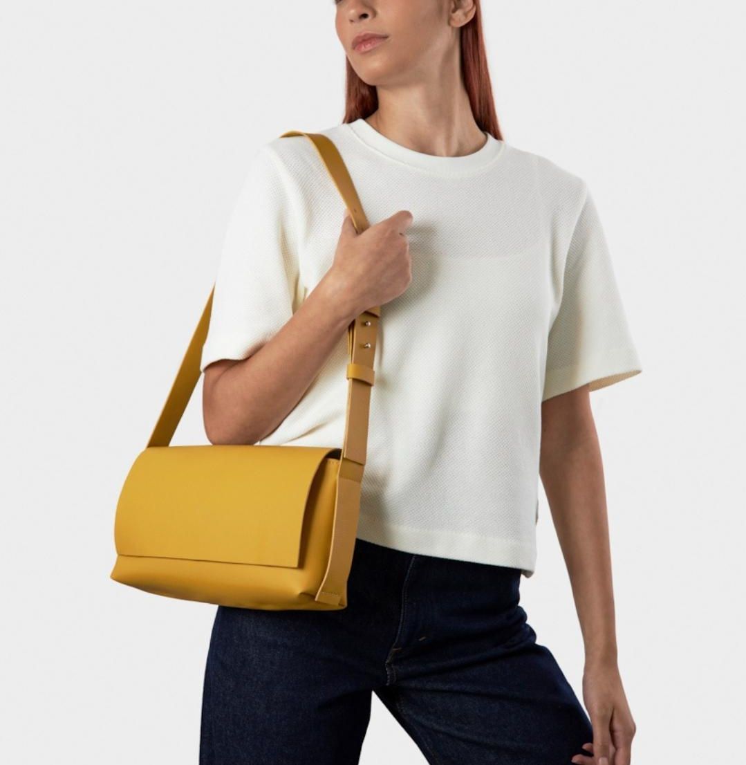 Sac à Main Bandoulière Bleu Clair Silicone Végan - Sac Artisanal Femme
