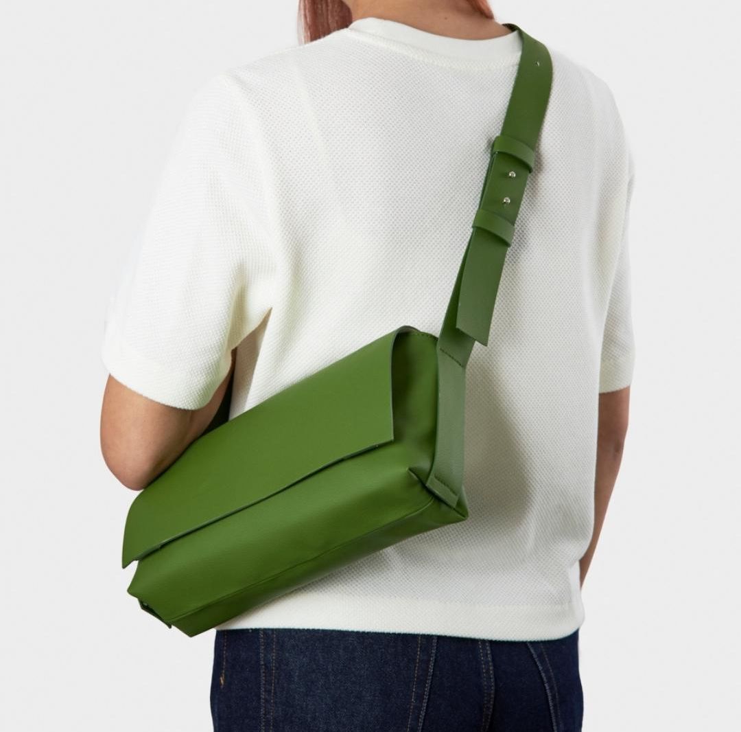 Sac à Main Bandoulière Vert Silicone Végan - Sac Artisanal Femme