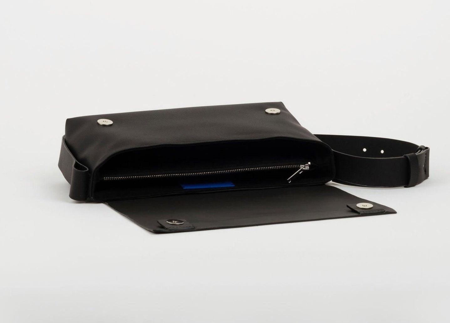 Sac à Main Bandoulière Noir Silicone Végan - Sac Artisanal Femme