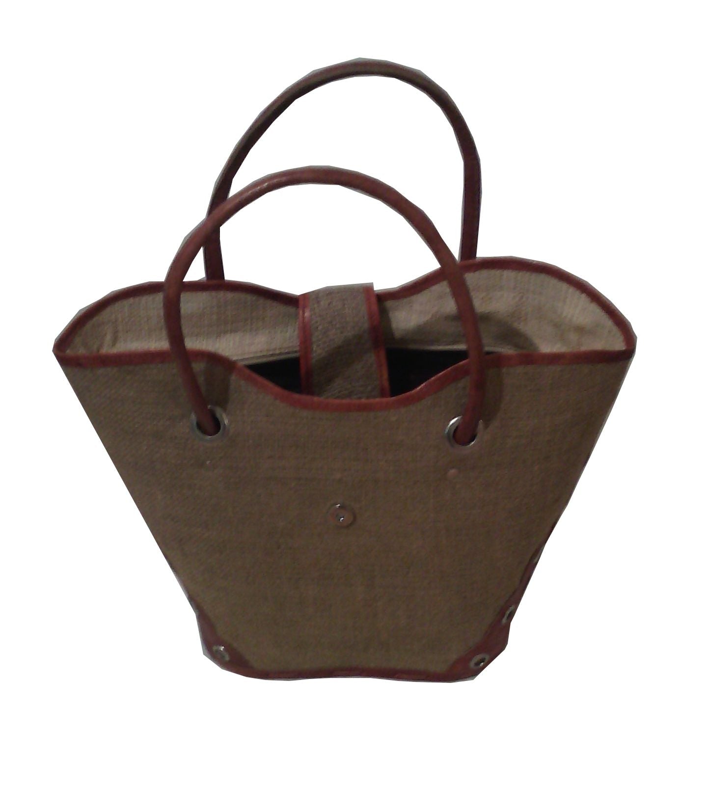 Sac à main en raphia – finition cuir
