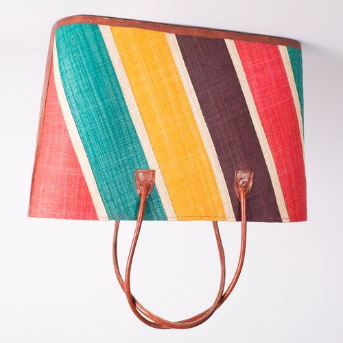 Sac à main en raphia multicolore – Artisanat de Madagascar
