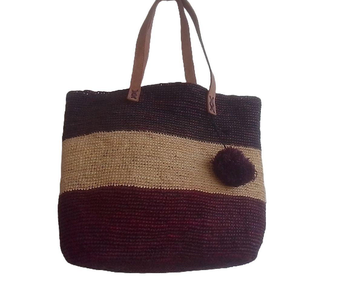 Sac à main bandoulier maron et beige
