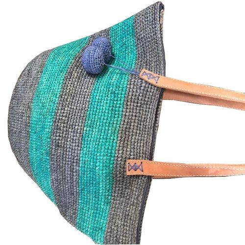 Sac à main bandoulier vert et gris