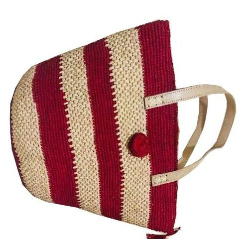 Sac à main bandoulier rouge et blanc