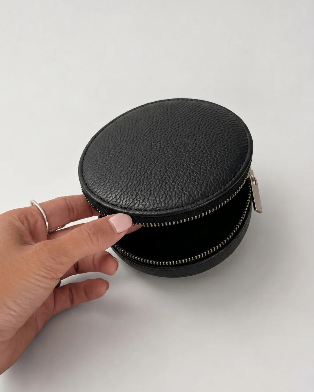 Grande Almita sac en cuir noir fait main – bmassy