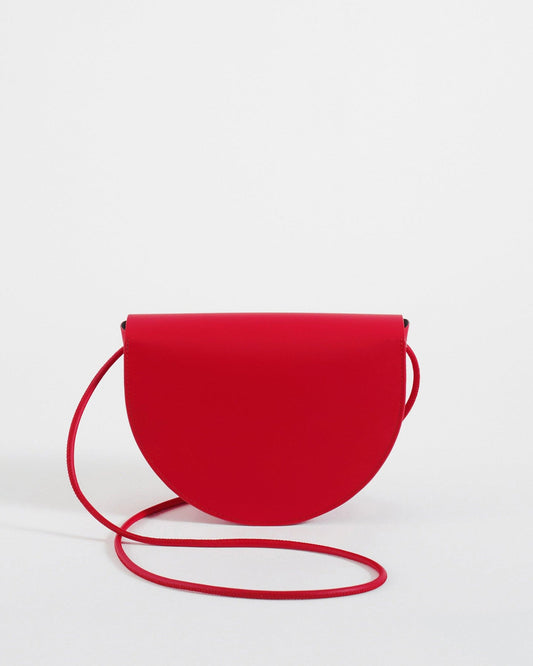 Sac à main rouge pour femme de demi-lune