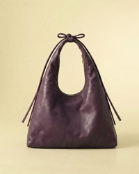 Sac hobo LOLES en cuir tanné végétal coloris bordeaux, fait main à Malaga – Bmassy