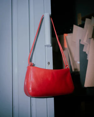 Sac Bandoulière LOLITA Rouge — Cuir Tanné Végétal | Bmassy