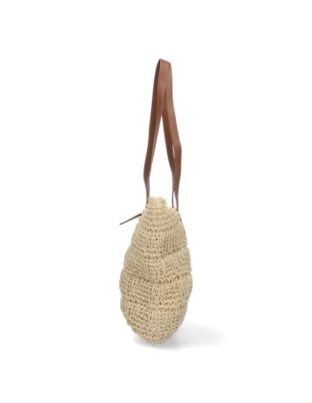 Accessoire sophistiqué sac raphia bureau sortie