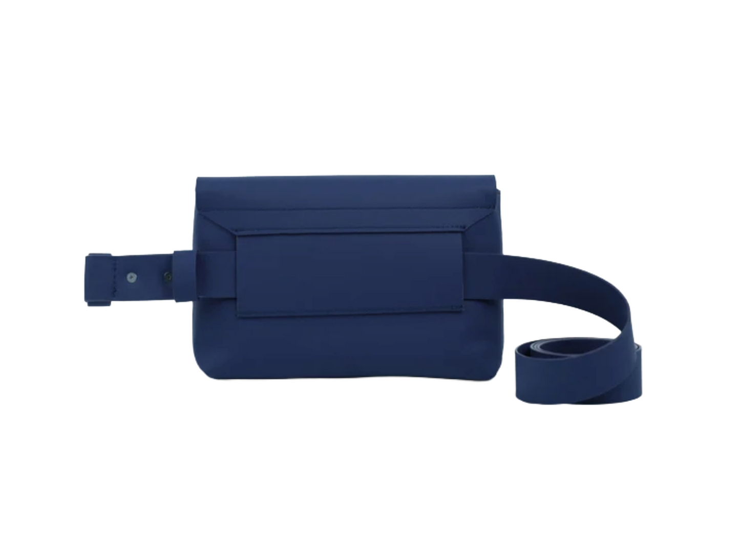 Sac Bandoulière Bleu Multiposition Cuir Forme Banane Femme