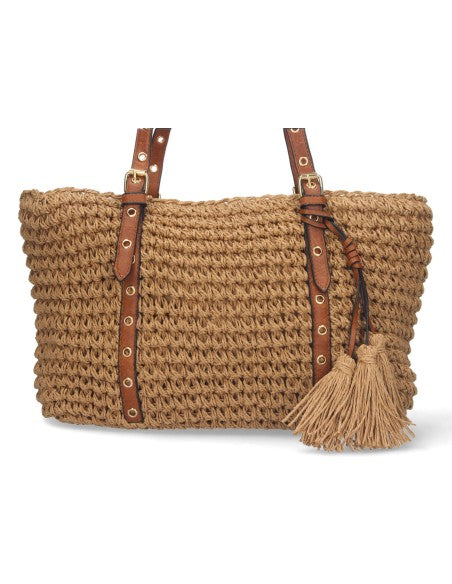 Détail sac raphia original fait main artisanal texture naturelle