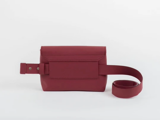 Sac Baguette Camel Multiposition Cuir Forme Banane Femme