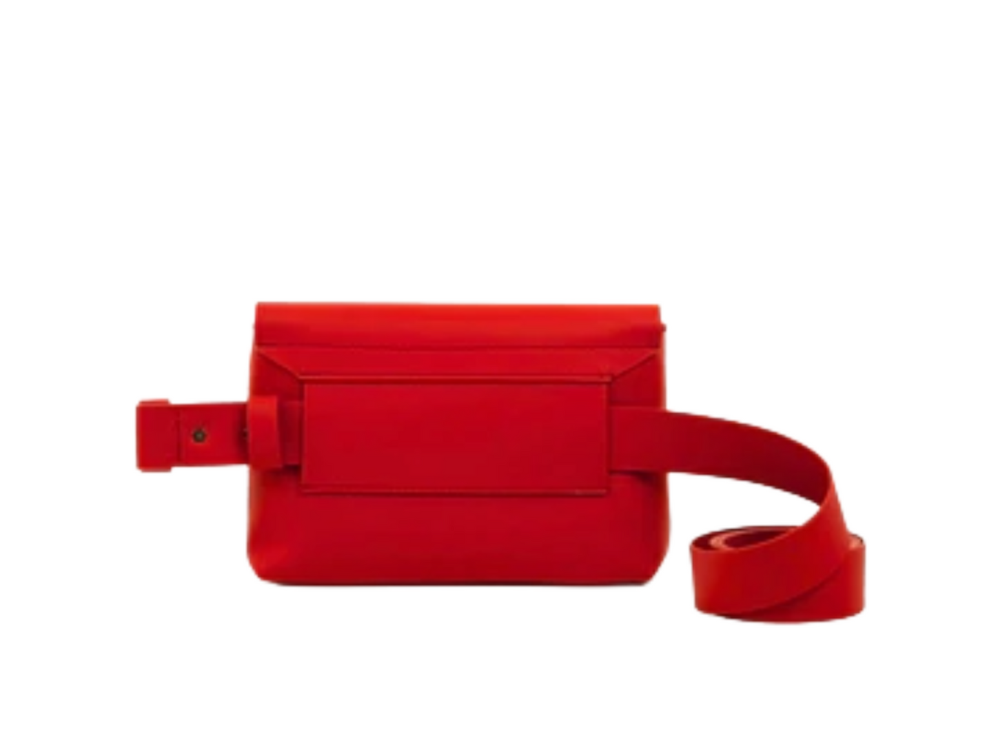 Sac Bandoulière rouge Multiposition Cuir Forme Banane Femme