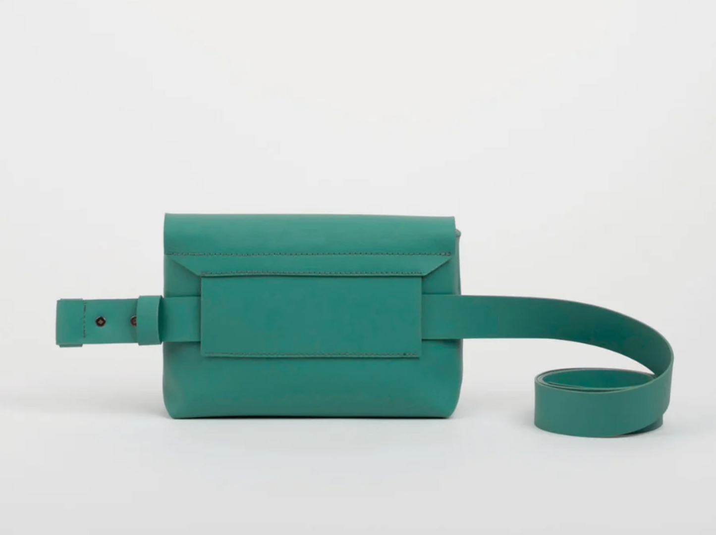 Sac Bandoulière Vert Multiposition Cuir Forme Banane Femme