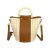 Sac Seau en Raphia et Cuir Clair et Marron – Poignées Bois & Bandoulièreère Ajustable