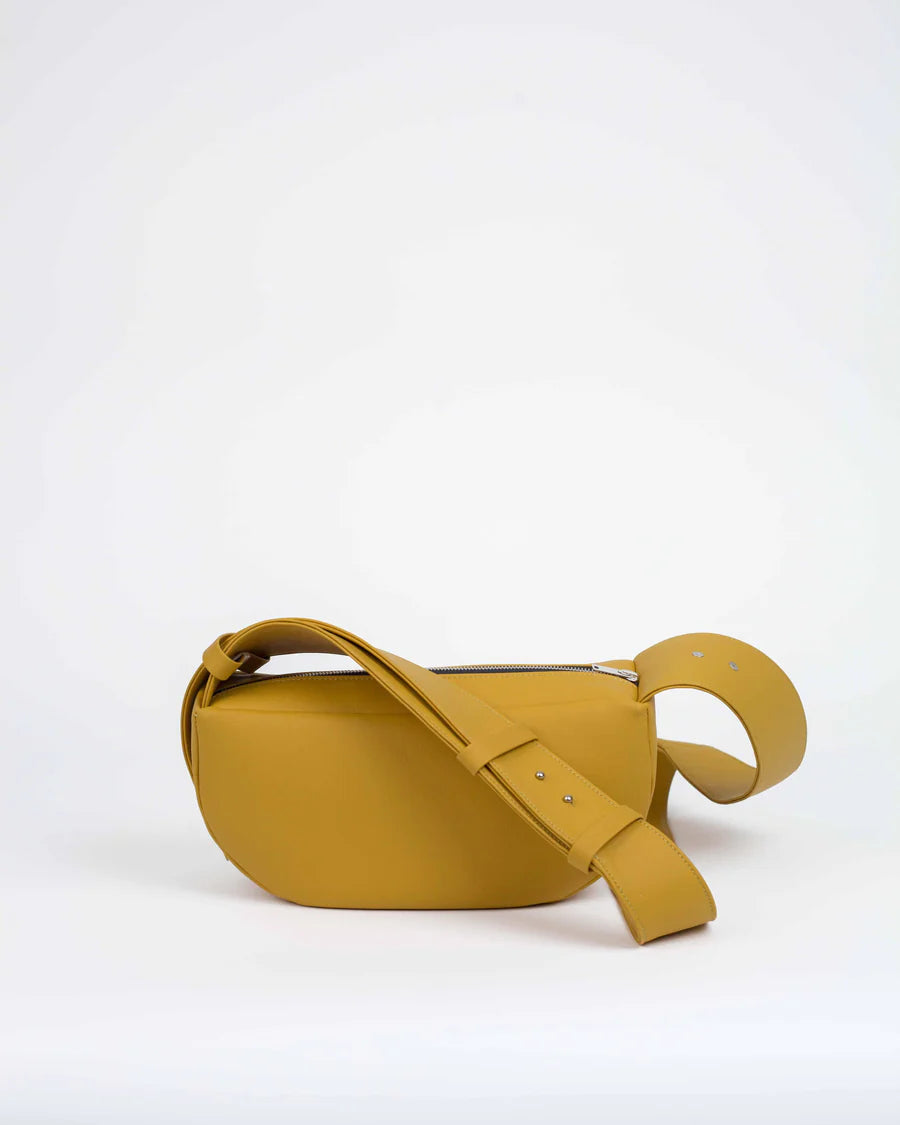 Sac à Main Baguette Beige Demi Lune Silicone Végan - Sac Artisanal Femme