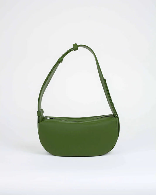 Sac à Main Baguette Vert Demi Lune Silicone Végan - Sac Artisanal Femme