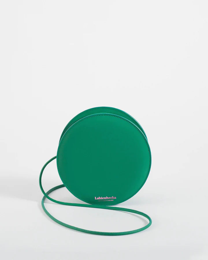 Mini sac rond vert moderne maroquinerie éco-responsable