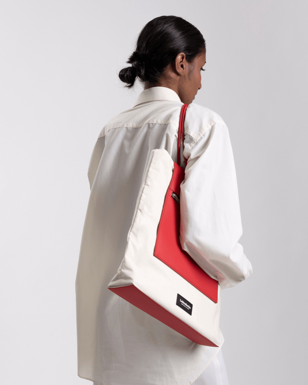 Sac à Main Réversible Rouge et Clair - Fourre-tout Grande Capacité