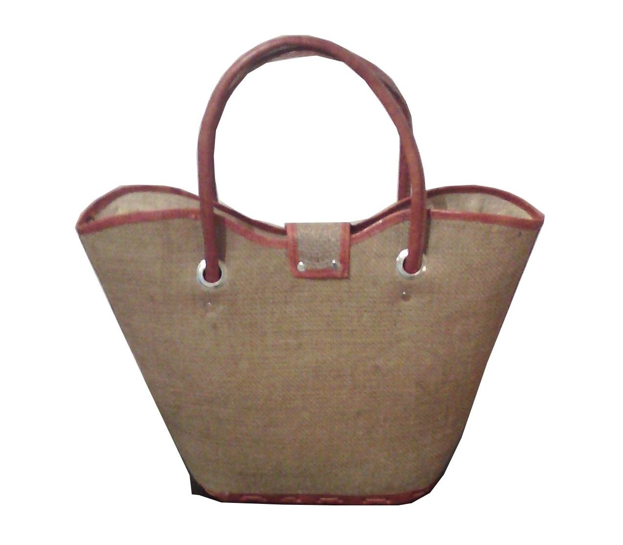 Sac à main en raphia – finition cuir