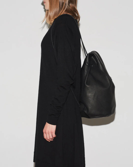 Sac à Dos Cuir Nappa Noir Homme Femme — Artisanal Premium | Bmassy