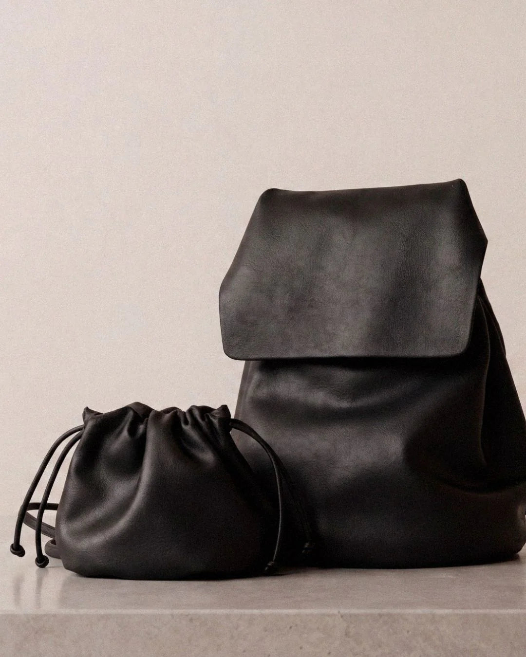 Sac à main Angelita noir en cuir tanné végétal – Bmassy