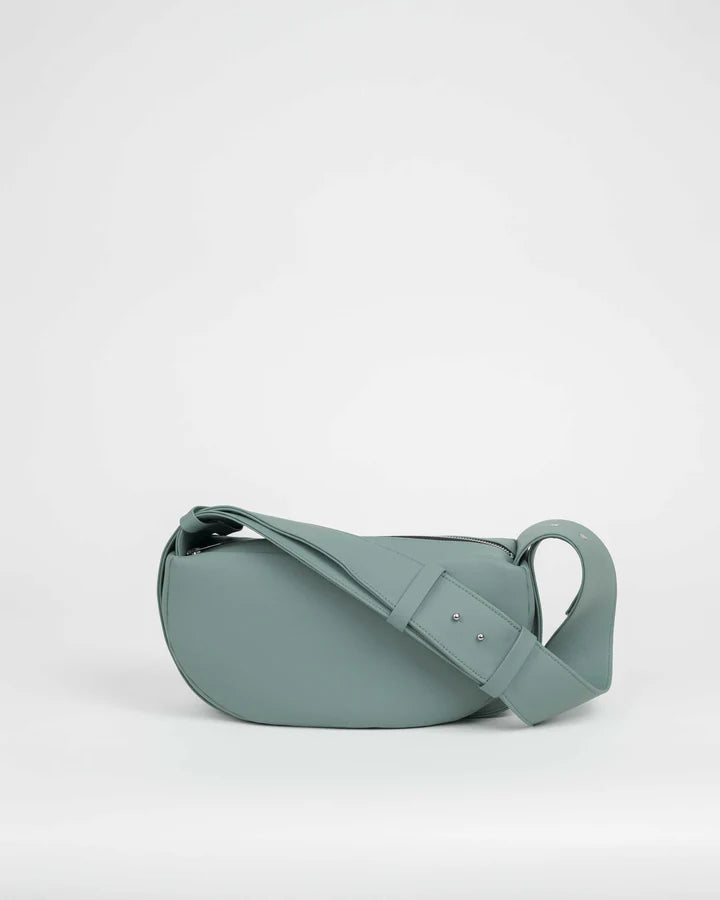 Sac à Main Baguette Rose Demi Lune Silicone Végan Artisanal