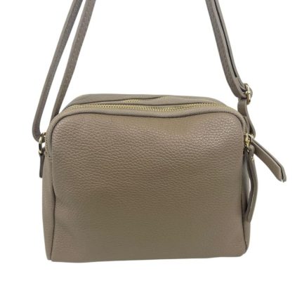 Sac bandoulière cuir italien gris sophistiqué femme – maroquinerie artisanale Bmassy