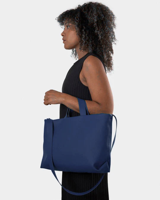 Bandoulière bleu écoresponsable cuir végétal – fait main artisanal – Bmassy