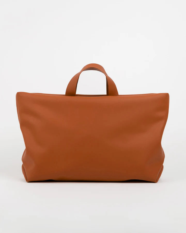 Sac à main orange écoresponsable en peau végétale - Maroquinerie artisanale durable
