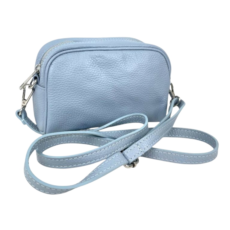 Sac Bandoulière Cuir Italien avec Poche Avant - Bordeaux