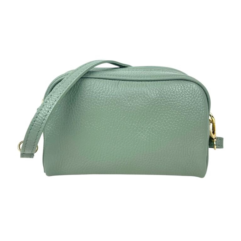 Sac Bandoulière en peau italienne avec Poche Avant - Camel