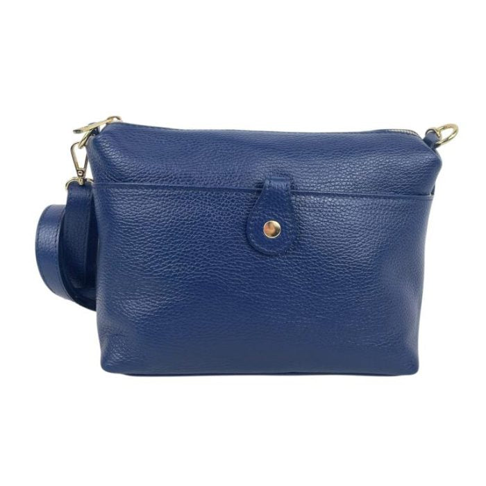 Collection Sac Bandoulière Cuir Italien Naturel avec Poche Avant - Mini Rabat Sécurisé