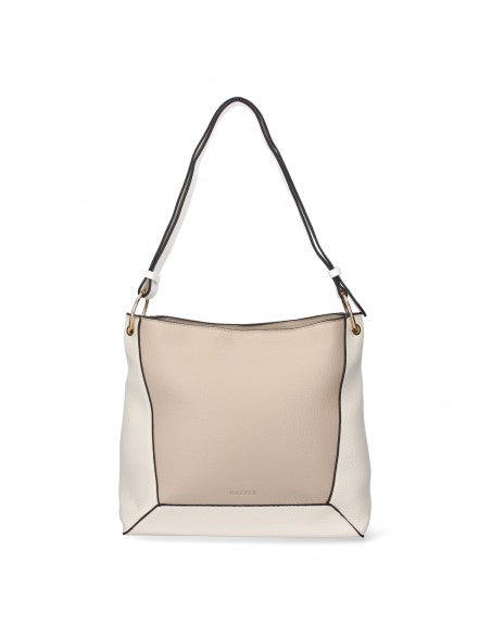 Sac à bandoulière femme bicolore noir et beige – Collection Élégance Urbaine