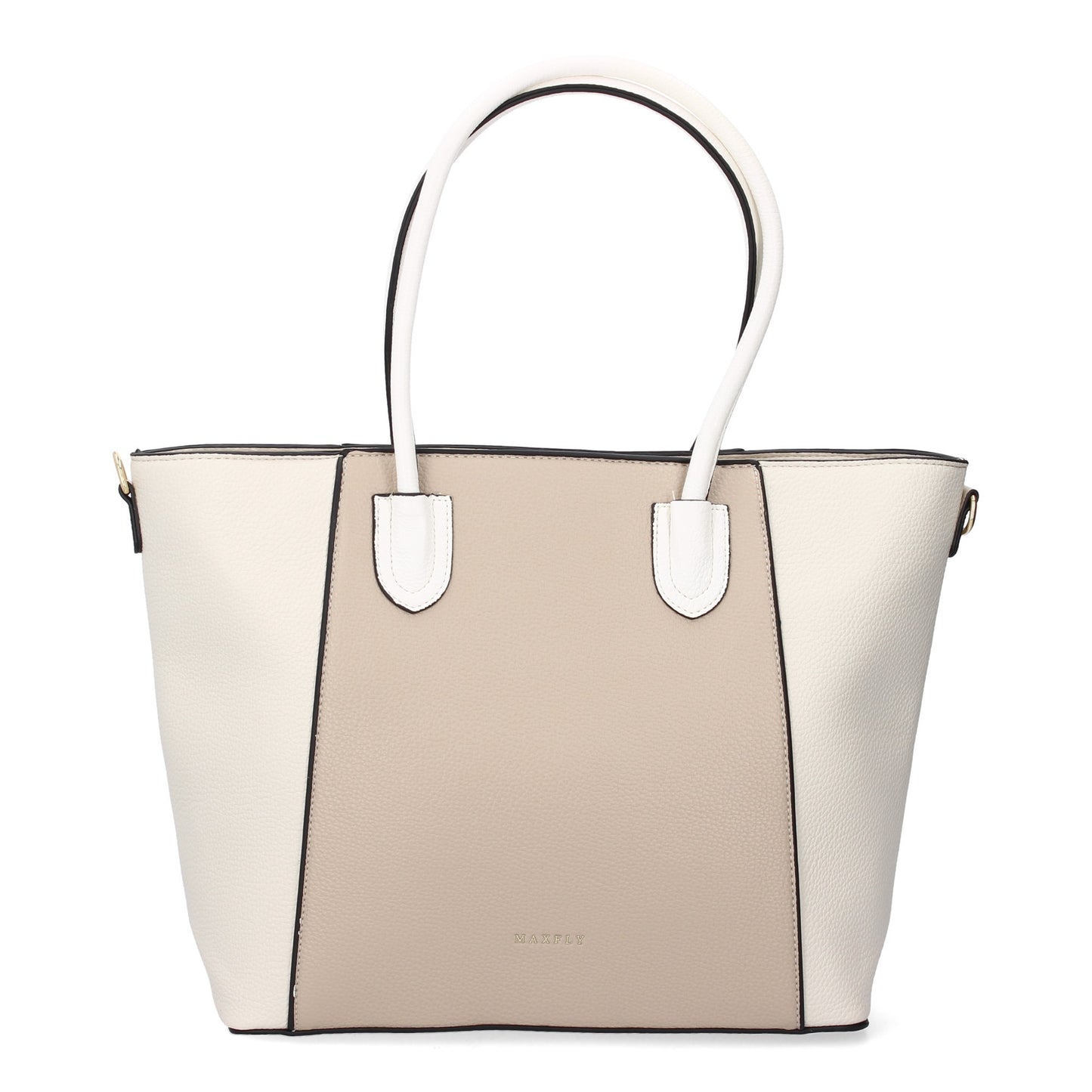 sac à bandoulière femme bicolore noir beige, sac à épaule élégant, sac à main mode femme