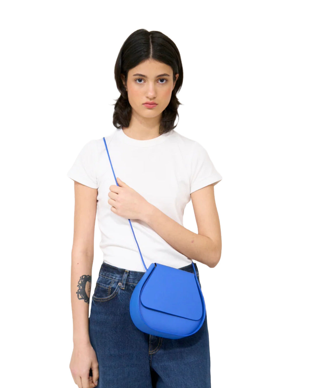 Sac à Main Bleu Clair Artisanal - Design Contemporain & Raffinement Délicat