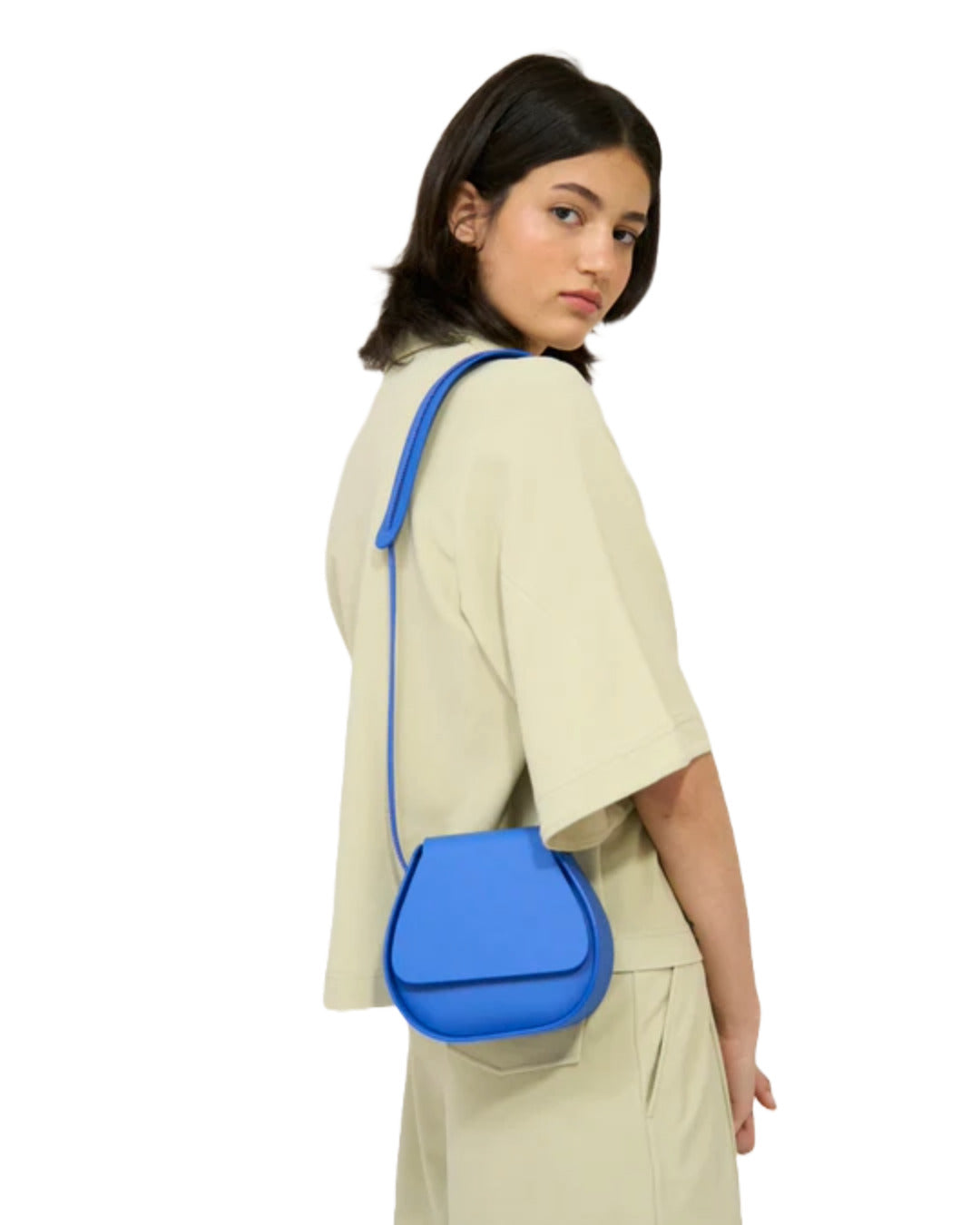 Sac à Main Bleu Clair Artisanal - Design Contemporain & Raffinement Délicat