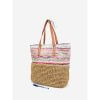 Sac Cabas Raphia Multicolore Femme - Anses Synthétiques & Zip