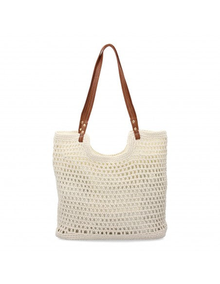 Détail sac raphia beige artisanal fait main finition parfaite