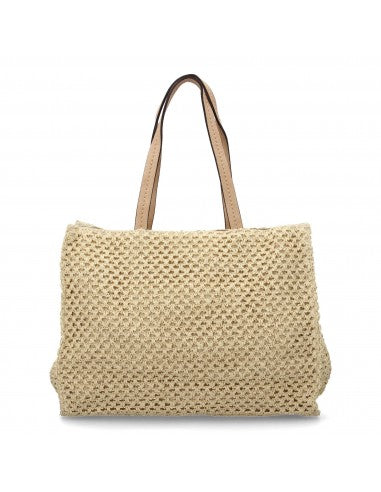 Sac à Main Raphia Tressé — Détails Dorés & Zip Femme | Bmassy