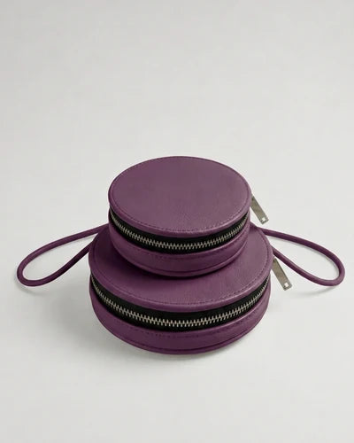 Almita Mini sac en cuir violet fait main – bmassy