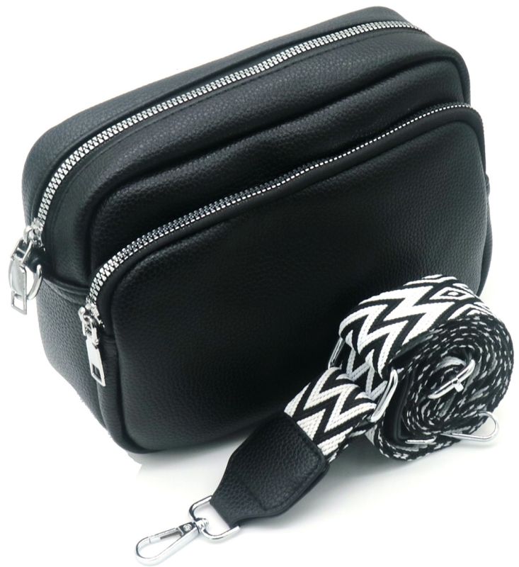 Mini sac à main en cuir noir mixte