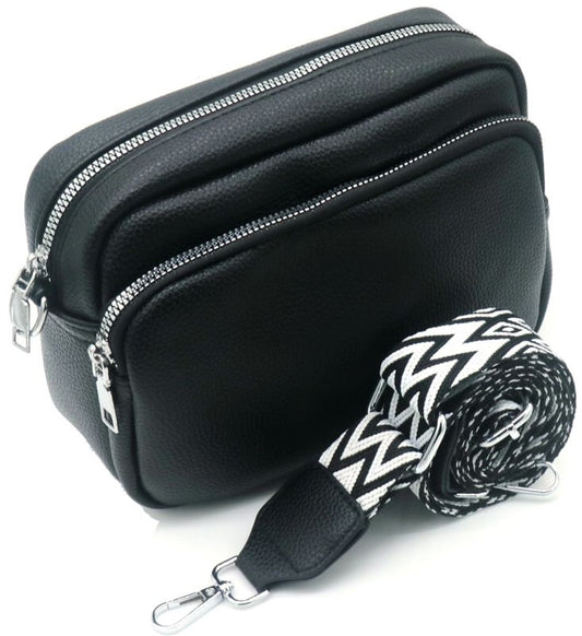 Mini sac à main en cuir noir mixte