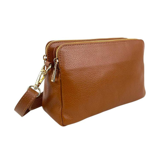 Sac bandoulière cuir italien compartiment organisé femme