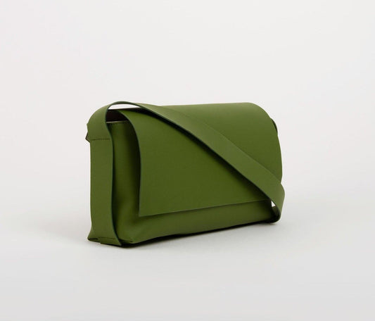 Le sac de baguette bandoulière rectangulaire verts