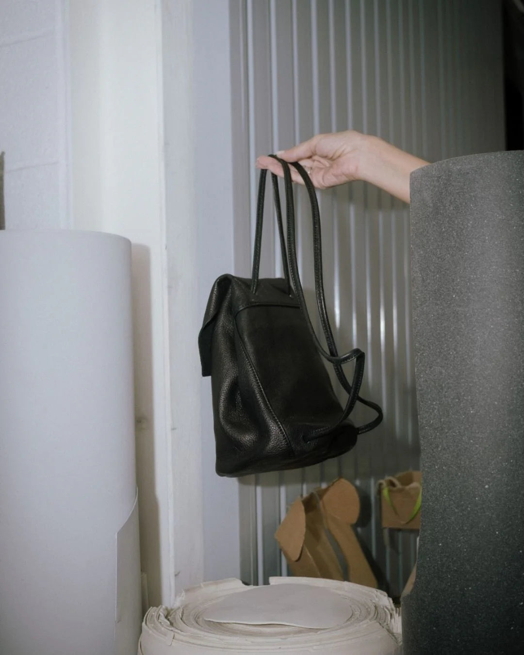 Mini Sac à Dos Cuir Noir IRENE — Artisanal Premium | Bmassy