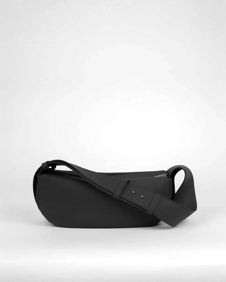 Sac à Main Baguette Rose Demi Lune Silicone Végan Artisanal